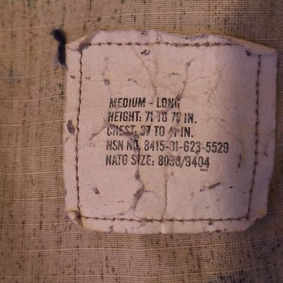 Medium Long - US Army OCP Combat Uniform Jacket Camo w/ Name Tag - Picture 5 of 11